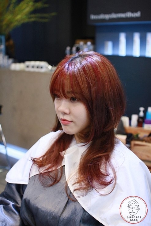 korea korean kpop idol kdrama actress red bold two block haircut finished look hairstyles for girls kpopstuff