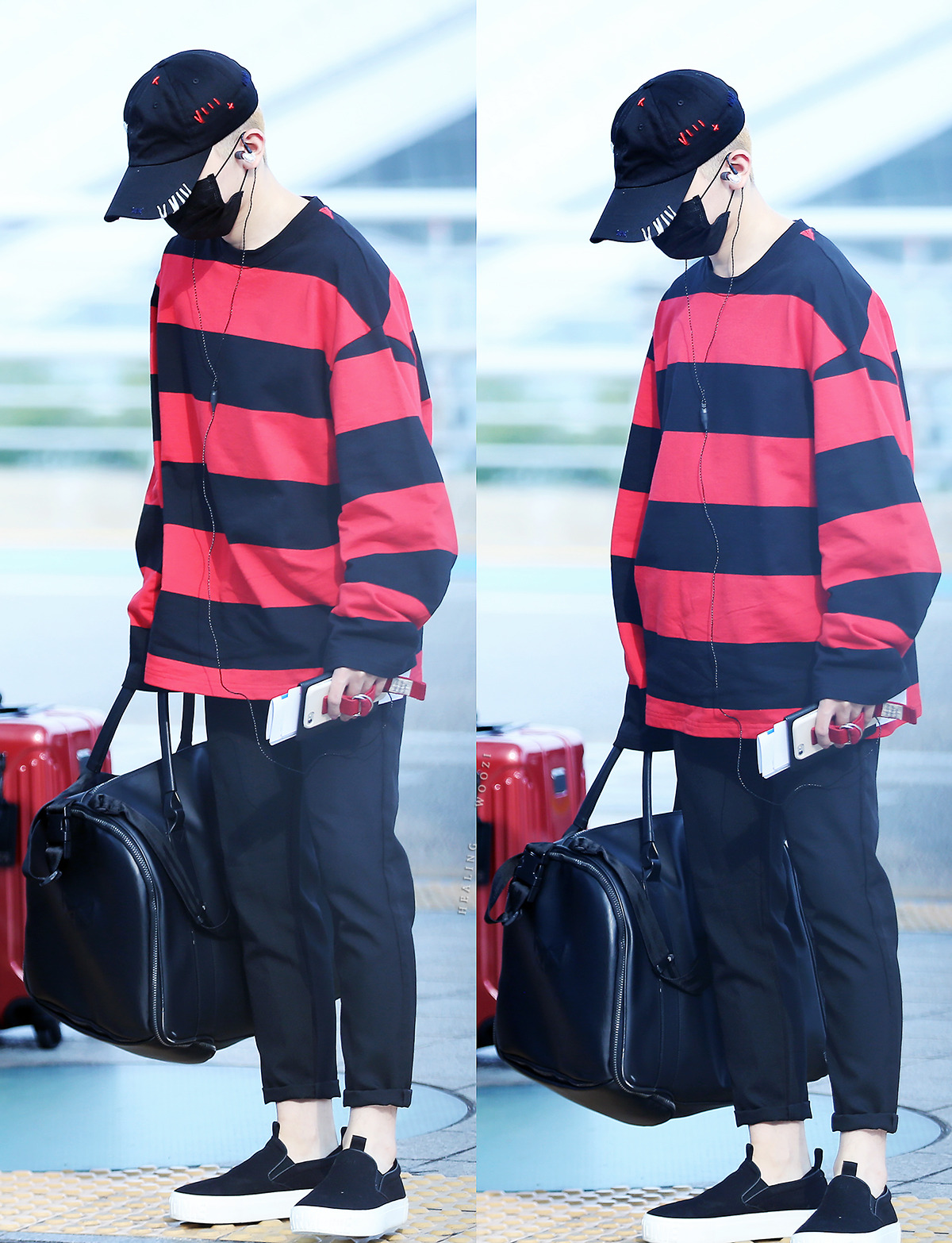 seventeen woozi airport fashion korean men's fashion kpop idol fashion ...