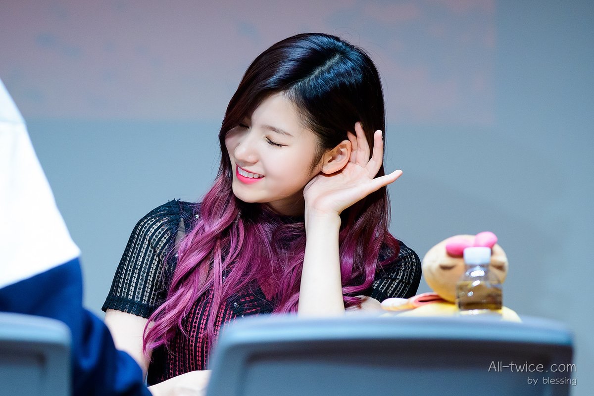 Korea Korean Kpop Idol Girl Group Band Twice Sana S Purple Hair