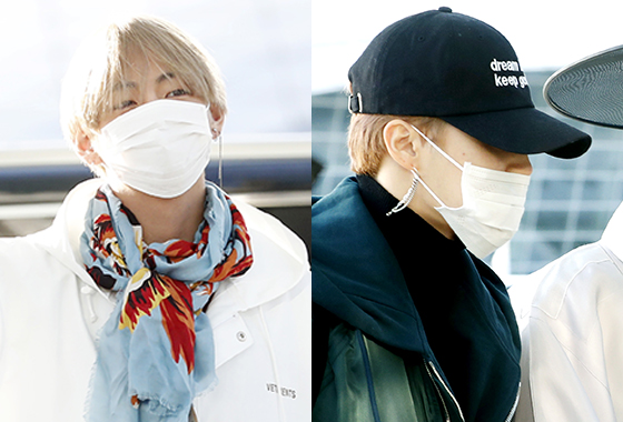 Bts Mama Airport Fashion 95 Liner V Jimin On The Way To